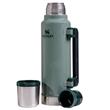 Termo Clásico 1,4Lts Verde Asa Plegable Tapón Cebador Stanley