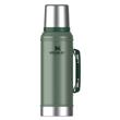 Termo Stanley Clásico Verde 950ml con Manija y Tapón Cebador