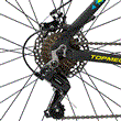 Bicicleta Mountain Bike Topmega Regal R29 Aluminio 21v Negro/verde/celeste/amarillo Talle M