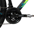 Bicicleta Mountain Bike Topmega Regal R29 Aluminio 21v Negro/verde/celeste/amarillo Talle M