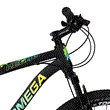 Bicicleta Mountain Bike Topmega Regal R29 Aluminio 21v Negro/verde/celeste/amarillo Talle M