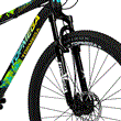 Bicicleta Mountain Bike Topmega Regal R29 Aluminio 21v Negro/verde/celeste/amarillo Talle M