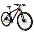 Bicicleta Mountain Bike Topmega Regal R29 Aluminio 21v Negra/Fucsia/Naranja Talle M