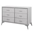 Cajonera | Organizador Dalton 6 Cajones Gris Metal Tela 231002