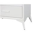 Mesa de Luz Dalton 2 Cajones Crema Metal Tela 231003