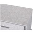 Mesa de Luz Dalton 2 Cajones Gris Metal Tela 231003