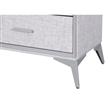 Mesa de Luz Dalton 2 Cajones Gris Metal Tela 231003