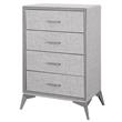 Cajonera | Organizador Dalton 4 Cajones Gris Metal Tela 231004