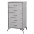 Cajonera | Organizador Dalton 5 Cajones Gris Metal Tela 231027
