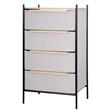 Cajonera | Organizador Dalton 4 Cajones Gris Negro Madera 232104L