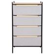 Cajonera | Organizador Dalton 4 Cajones Gris Negro Madera 232104L