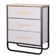Cajonera | Organizador Dalton 3 Cajones Gris Negro Madera 24202