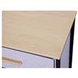 Cajonera | Organizador Dalton 3 Cajones Gris Negro Madera 24202
