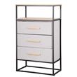 Cajonera | Organizador Dalton 3 Cajones Gris Negro Madera 24204