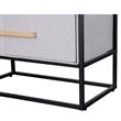 Cajonera | Organizador Dalton 3 Cajones Gris Negro Madera 24204