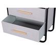 Mesa de Luz / Cajonera Dalton 2 Cajones Gris Negro Madera 24216