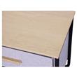 Mesa de Luz / Cajonera Dalton 2 Cajones Gris Negro Madera 24216