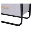 Mesa de Luz / Cajonera Dalton 2 Cajones Gris Negro Madera 24216