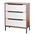Cajonera | Organizador Dalton 3 Cajones Blanco Marrón 24303L