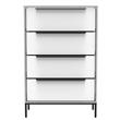 Cajonera | Organizador Dalton 4 Cajones Blanco Gris 24304L