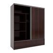 Placard Premium 2 Puertas Corredizas 3 Cajones 182x211x60cm Wengue Orlandi