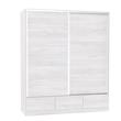 Placard Premium 2 Puertas Corredizas 3 Cajones 182x211x60cm jacaranda Orlandi