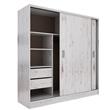 Placard Suave Venecia 2 Puertas Corredizas 2 Cajones 182x184x53,5 cm Orlandi