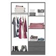 Placard Bahia 4 Puertas 2 Cajones 121x184x47cm Wengue Orlandi