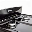 Cocina Candor Negra 50cm 4 Hornallas Gas Natural Escorial