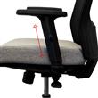 Silla de Oficina Dalton Respaldo y Altura Regulable Negra/Gris DA-LDL-933