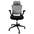 Silla de Oficina Dalton Reposa Cabeza Soporte Lumbar Altura regulable Negra/Gris DA-LDL-950H
