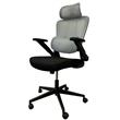 Silla de Oficina Dalton Reposa Cabeza Soporte Lumbar Altura regulable Negra/Gris DA-LDL-950H