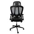 Silla de Oficina Dalton Reposa Cabeza Soporte Lumbar Altura regulable Negra/Gris DA-LDL-950H