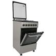 Cocina Eléctrica Plata 50cm 4 Hornallas Grill Turbo Tapa Dalton