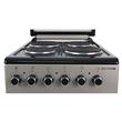 Cocina Eléctrica Plata 50cm 4 Hornallas Grill Turbo Tapa Dalton