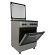 Cocina Eléctrica Plata 60cm 4 Hornallas Grill Turbo Tapa Dalton