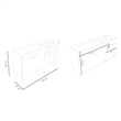 Bajo Mesada 120cm 3 Puertas 1 Cajón Blanco Termo Negro Delos (Sin Mesada)
