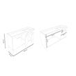 Bajo Mesada 140cm 3 Puertas Blanco Delos (sin mesada)