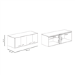 Alacena 160cm 4 Puertas Blanco Termo Negro Delos