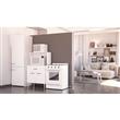 Porta Microondas/Horno Eléctrico 2 Puertas 1 Cajón Blanco Delos