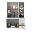 Kit de Cocina con 5 Puertas 3 Cajones Estantes Blanco Delos