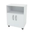 Porta Microondas con 2 Puertas y Estantes Blanco Delos