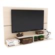 Panel Para Tv Delos hasta 50" con Soporte Fijo Fineline Crema