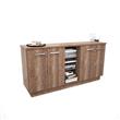Bahiut 4 Puertas 2 Estantes 80x160x42cm Roble Nebraska Gris Delos