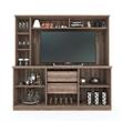 Modular Luton para Tv de hasta 55" 7 Puertas 2 Cajones Roble Nebraska Gris Delos