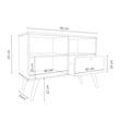 Rack Para Tv Delos hasta 32" con Cajón y Estantes Gris Cubanita