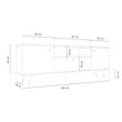 Rack TV 65" 3 Puertas + Estantes Fineline Crema Delos