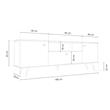 Rack Delos Para TV Hasta 65" 3 Puertas Estante Roble Nebraska Gris y Gris Sombra