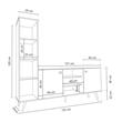 Rack Delos para Tv Hasta 55" 2 Puertas Estantes Fineline Crema