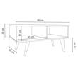 Mesa Baja Escandinava 40x80x50cm Gris Cubanita Delos